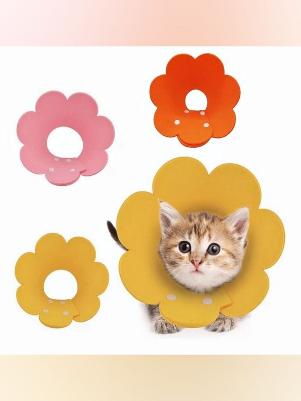 Brand New Set Of 3 Flower Petal Collars For Dogs And Cats